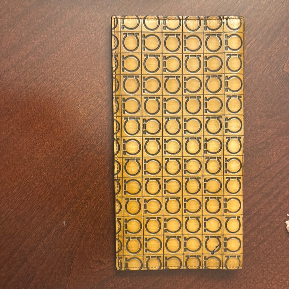 Ferragamo Yellow Patterned Wallet - image 1